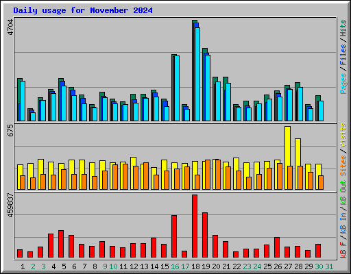 Daily usage for November 2024